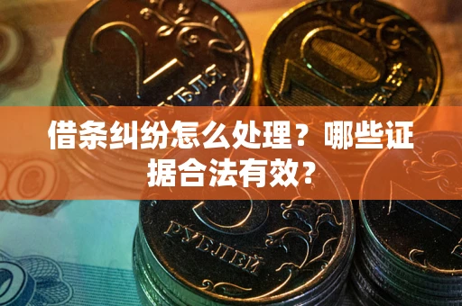 武汉借条纠纷怎么处理?哪些证据合法有效? 武汉借条纠纷怎么处理?哪些证据合法有效?